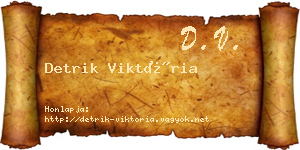 Detrik Viktória névjegykártya